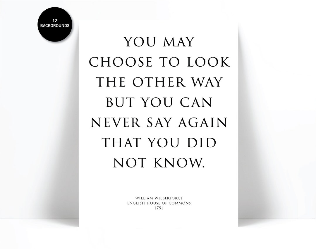 William Wilberforce Quote Art Print Slave Trade Abolition Etsy