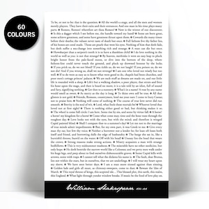56  William Shakespeare Quotes Art Print - Theatre Poster Decor - British Literature Literary Gift- Hamlet Macbeth Romeo Juliet Drama Comedy