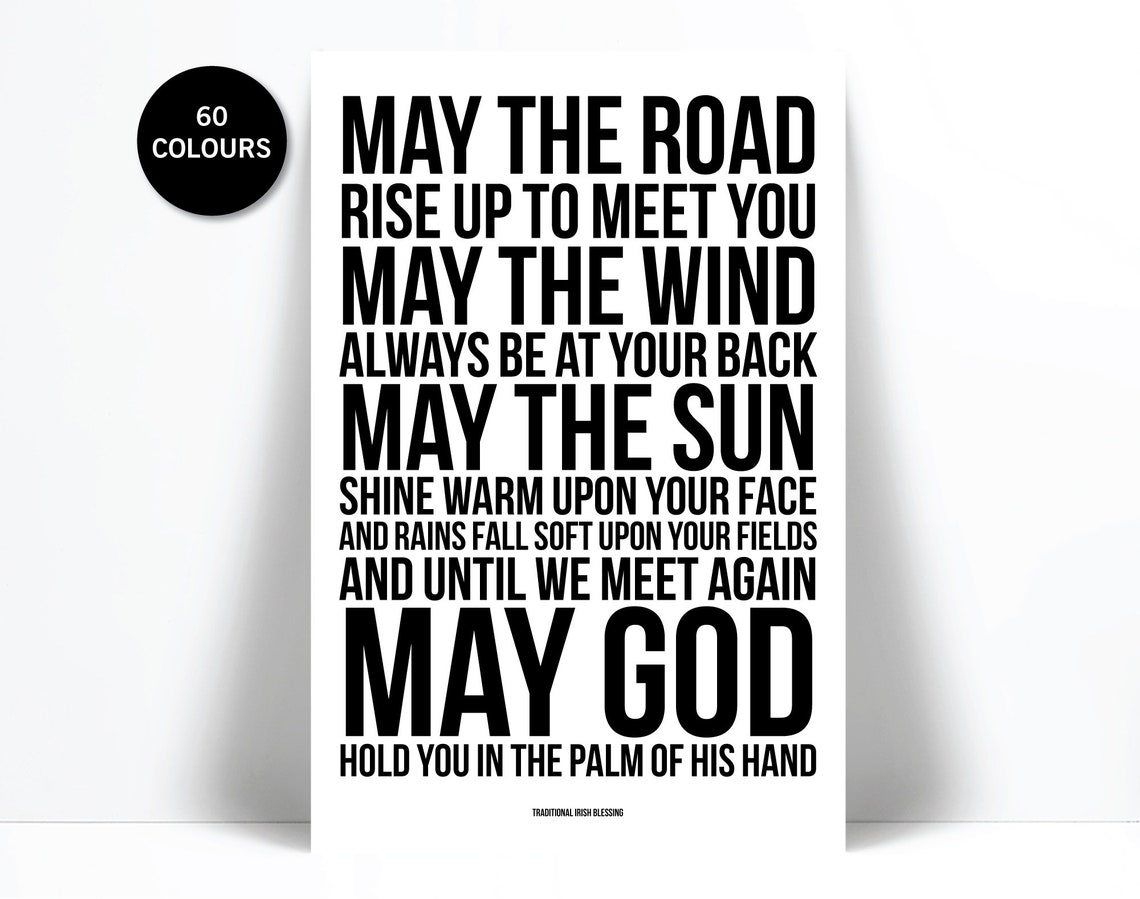 May the Road Rise up to Meet You Irish Blessing - Etsy