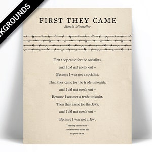 First They Came Then They Came for Me Art Print Martin | Etsy Canada