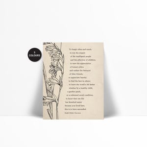 Ralph Waldo Emerson Quote Art Print - to Laugh Often - Graduation Gift ...