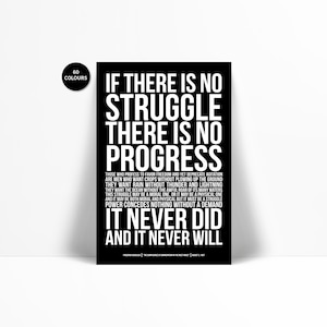 Frederick Douglass Quote Art Print - If There is no Struggle There is no Progress - American History Art - Classroom Art - Civil War Poster