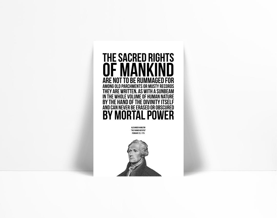 Alexander Hamilton Quote Art Print Hamilton Poster American - Main Image