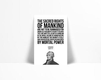 Alexander Hamilton Quote Art Print - Hamilton Poster - American History Poster - Historian Gift - American Revolution Art - Founding Fathers