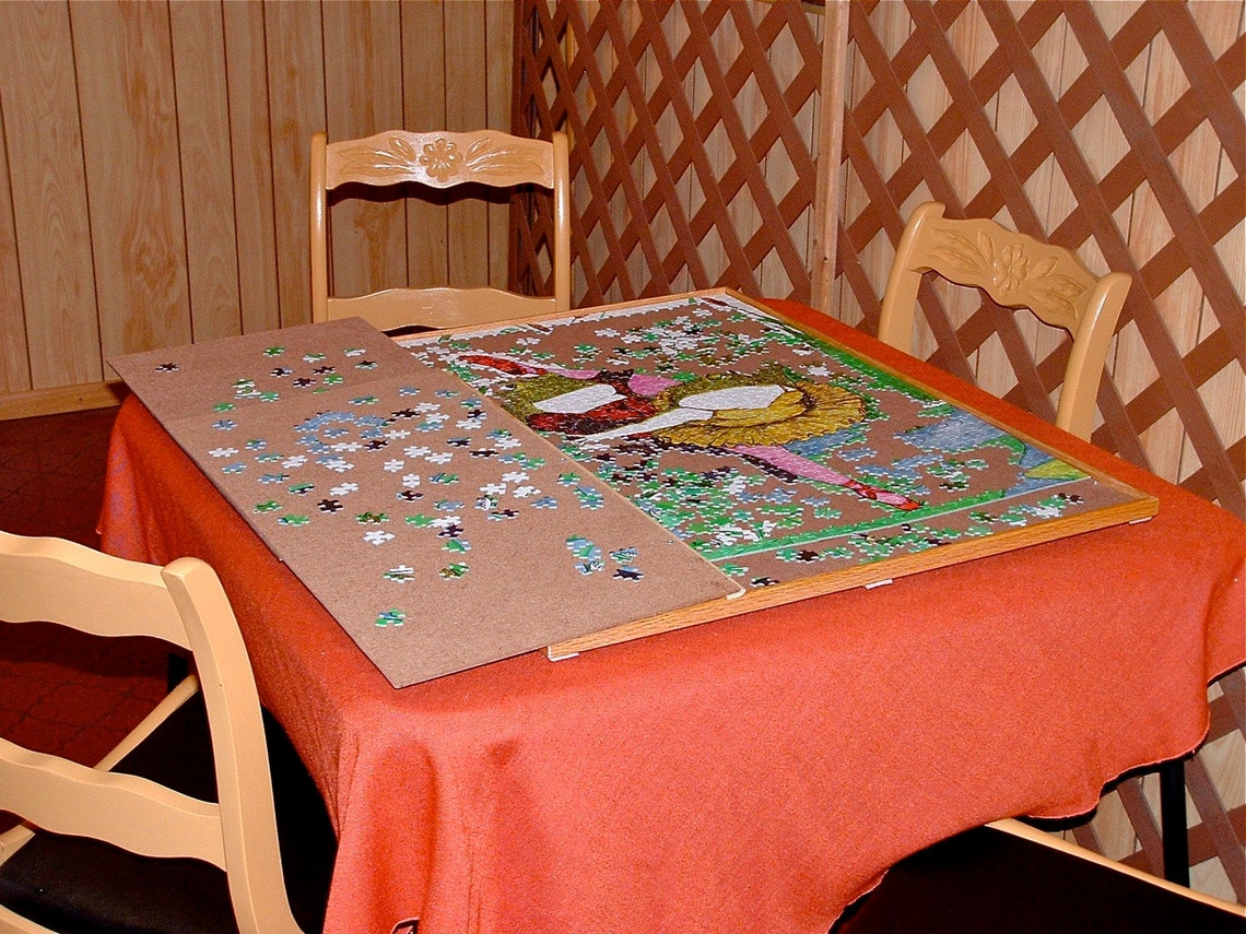 1000 Piece Jigsaw Puzzle Board Portable Caddy Vertical Storage Etsy