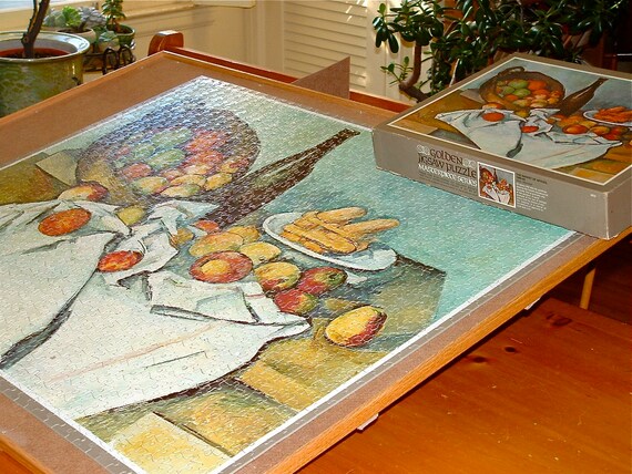 Jigsaw Puzzle Board Table Portable Vertical Storage Wood Caddy Etsy