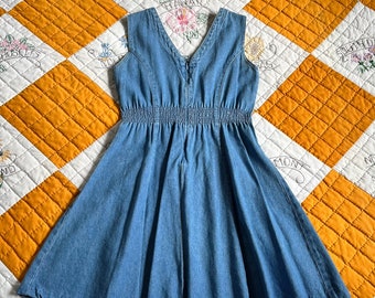 80s Denim Dress - Etsy