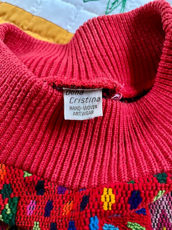 80s - DONA CHRISTINA - Handwoven Art Sweater, Sma… - image 4