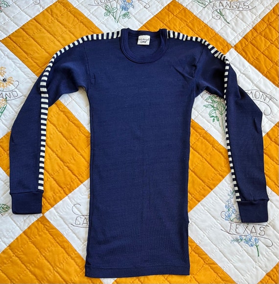 90s - HELLY HANSEN - Navy Basic Top, Small-Medium - image 1