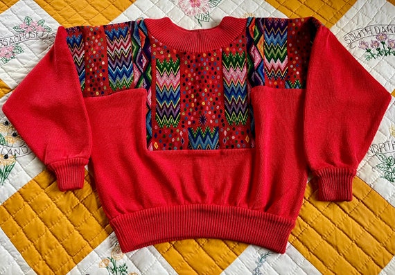 80s - DONA CHRISTINA - Handwoven Art Sweater, Sma… - image 1