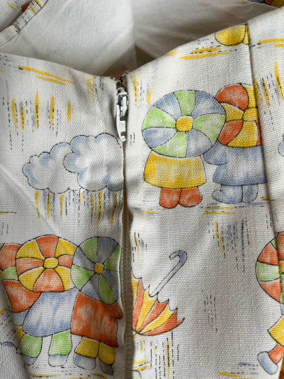 60s/70s Handmade Broadcloth "Rainy Day" Shorts, S… - image 3