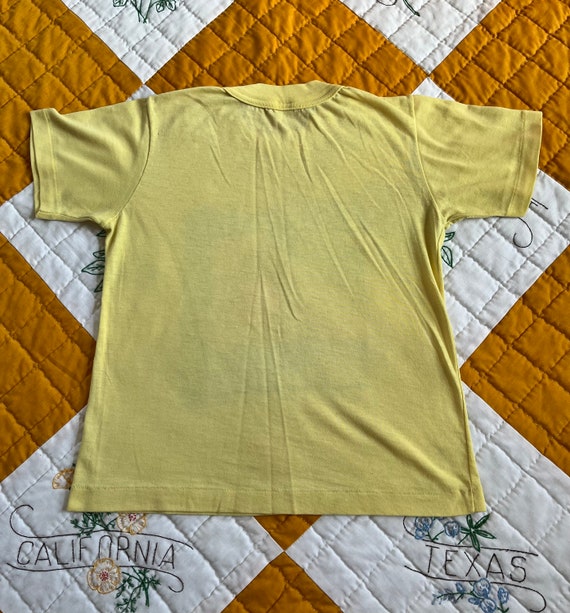 80s Pale Yellow Cropped "Jamaica" Graphic Tee, Ex… - image 4