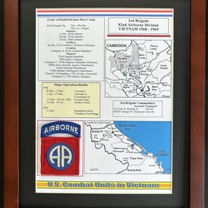 3rd Brigade 82nd Airborne Patch and History in Vietnam with black matting