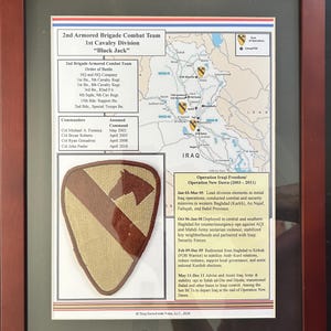2nd Brigade 1st Cavalry Division OIF Plaque – Black Jack BCT w/ Desert Patch
