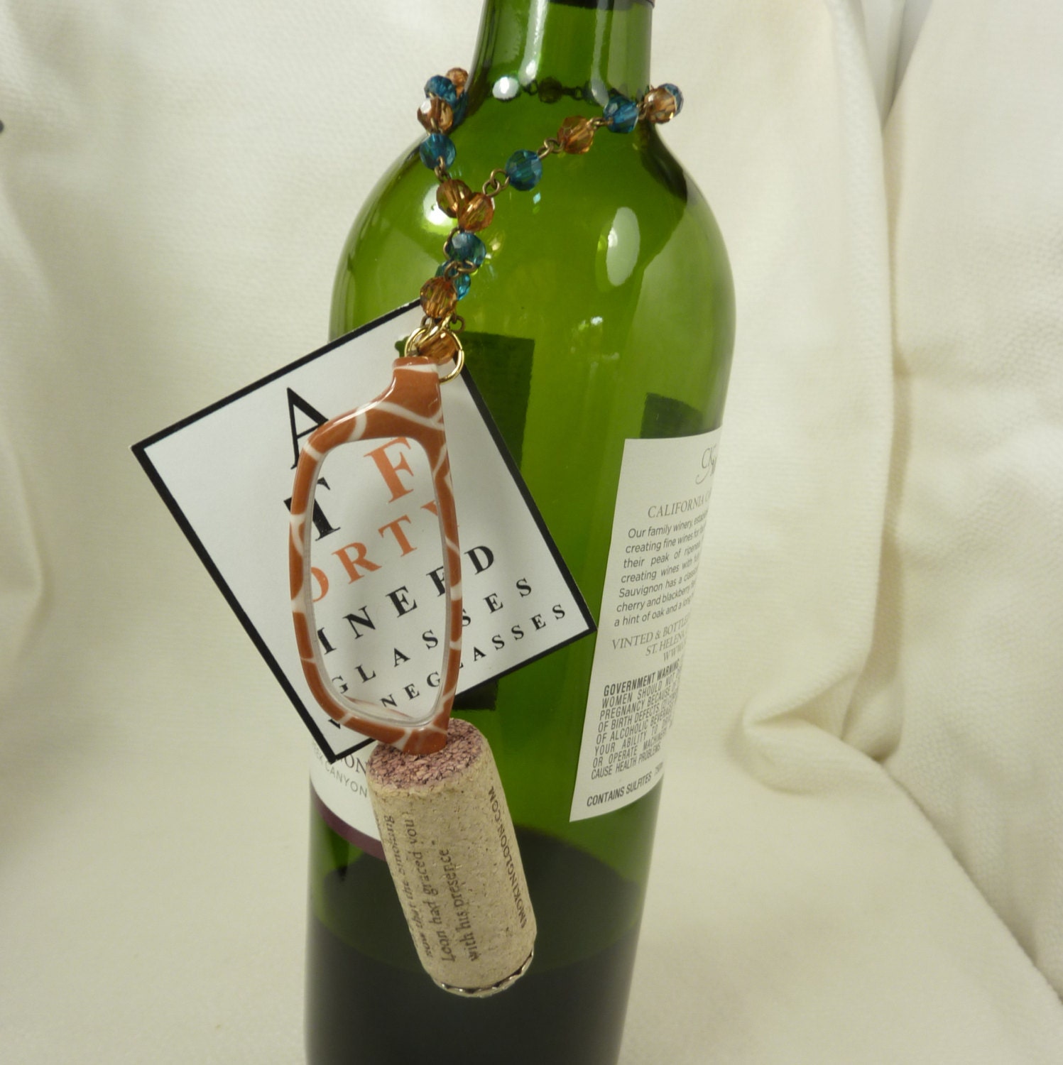 Neck Wine Bottle Jewelry eye on Wine Etsy UK