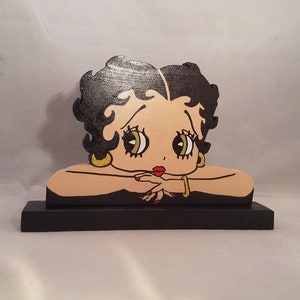 Betty Boop Character Decor, Hand Cut, Sanded, and Painted Wood