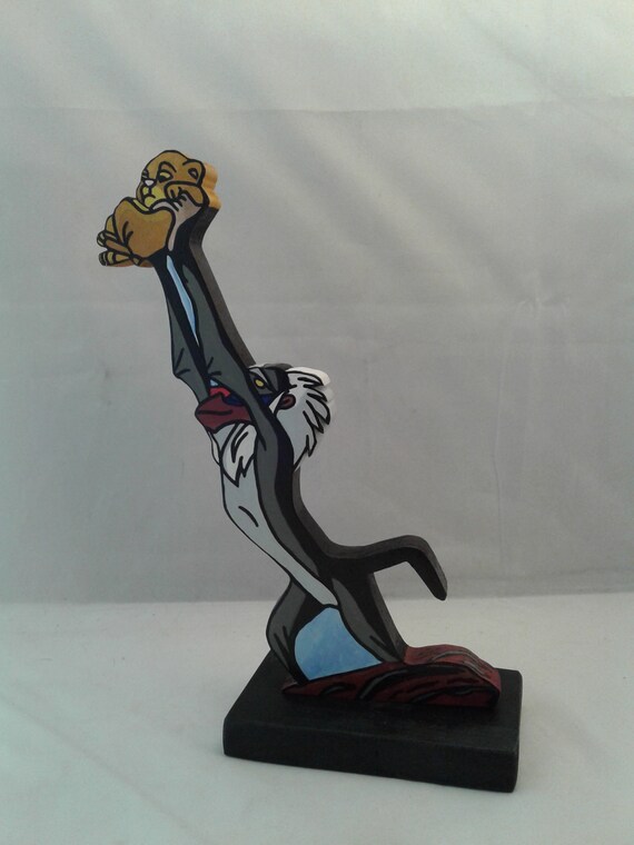 Rafiki With Baby Simba Lion King Character Decor Hand Cut Etsy