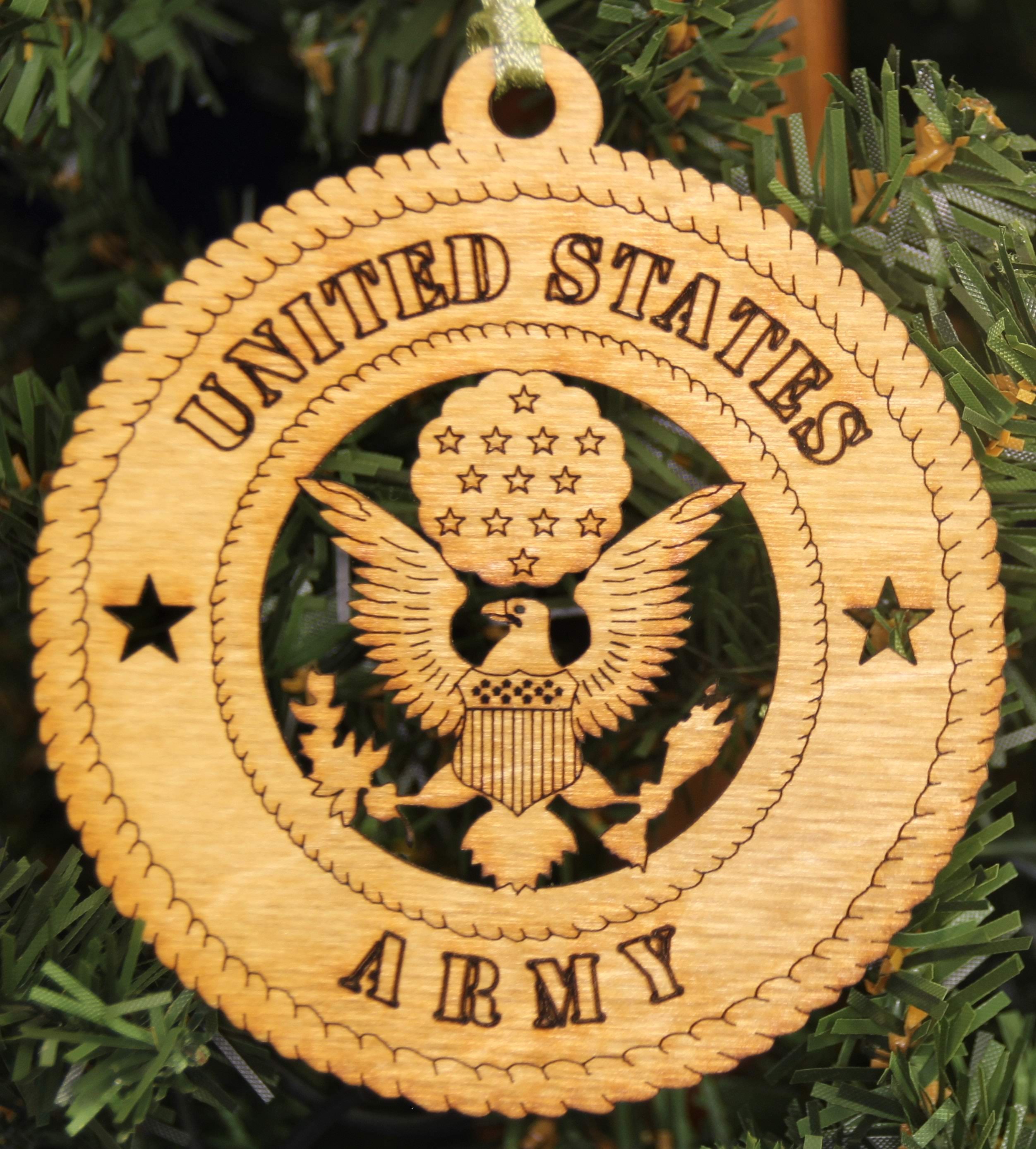 United States Army Ornament Laser graviert Armee Ornament Etsy