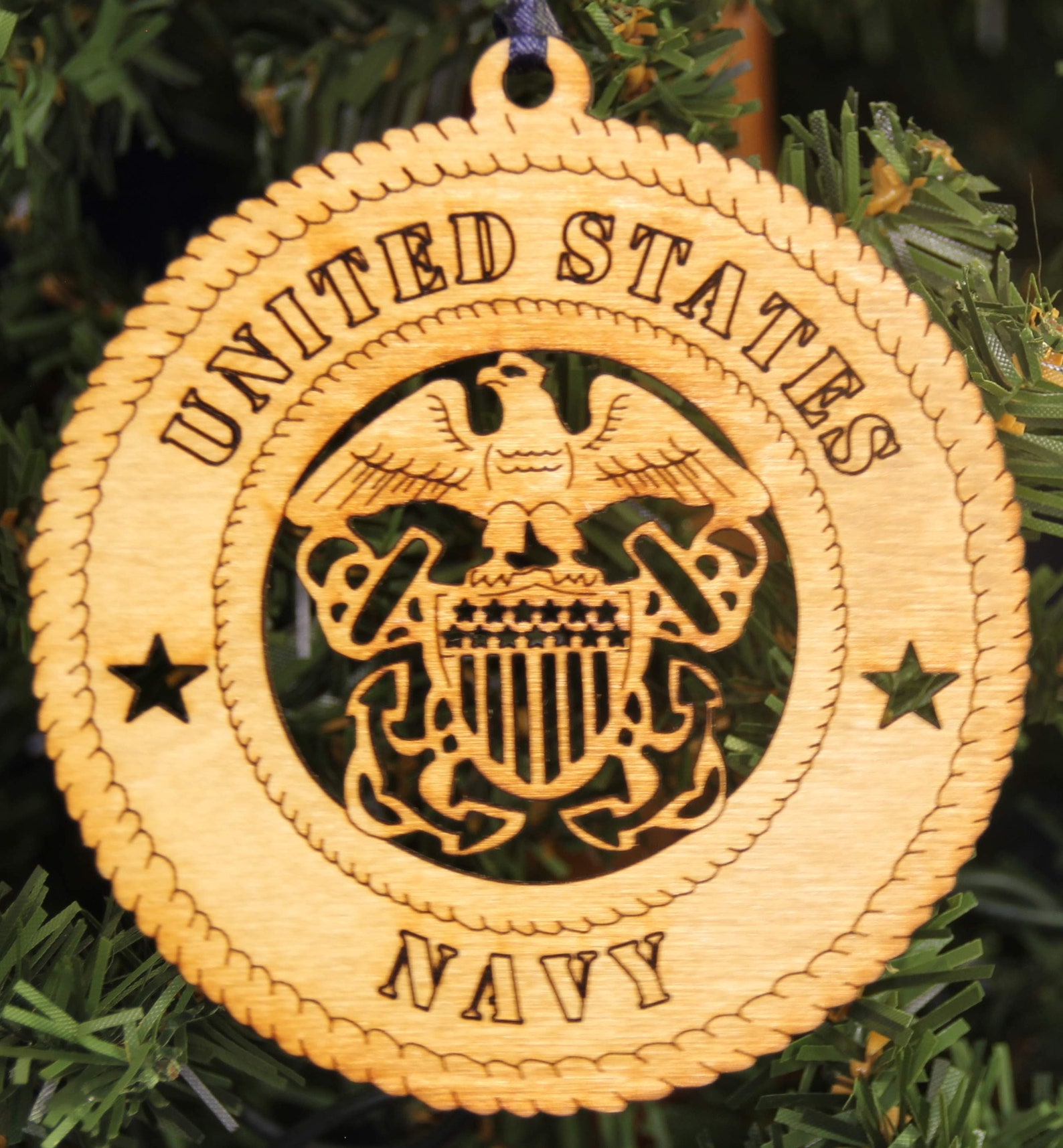 United States Navy Ornament Laser Engraved, Personalized Navy Gift, Laser Cut Gift, Navy