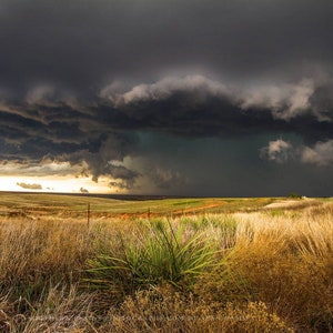 Nature Photography Art Print - Fine Art Photograph of Storm Over Plains of Texas Panhandle Western Wall Art Landscape Picture Texas Decor