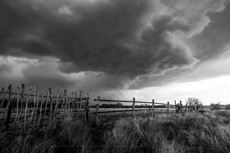 Oklahoma Photography Print Black and White Print of Old Etsy