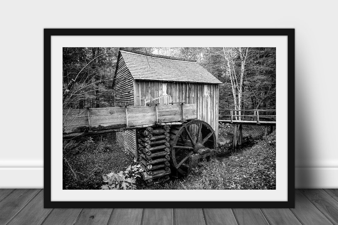 Framed and Matted Photography Print Black and White Picture Etsy