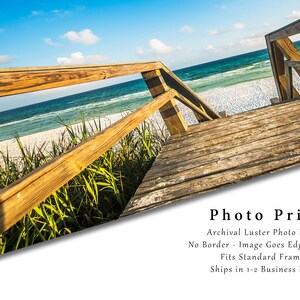 Beach Photography Wall Art Print Picture of Sandy Boardwalk Leading to Summer Fun Along Gulf Coast Near Destin Florida Coastal Decor image 2