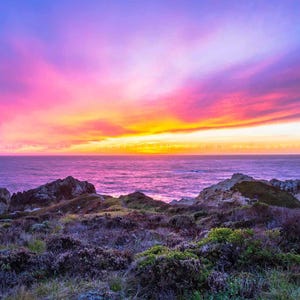 Big Sur California Sunset • Print | Canvas | Metal | Framed • Pacific Ocean, Seascape, Coastal, West Coast, Photography, Picture, Wall Art