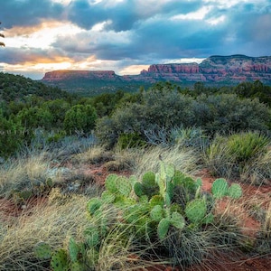 Sedona Photography Print: Arizona Desert Landscape Western Sunset Southwest Nature AZ Canvas Metal Framed Picture Photo Wall Art Decor