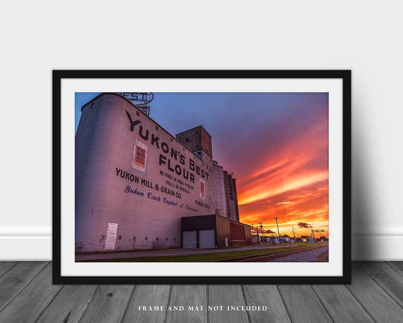 Route 66 Photography Print Picture of Yukon Oklahoma Flour Mill at