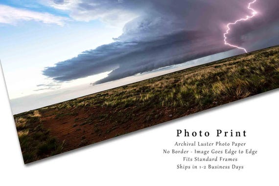 Storm Photography Print: New Mexico Supercell Thunderstorm