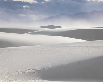 Southwestern Photography Print - Picture of Abstract Sand Dunes at White Sands National Park New Mexico Desert Wall Art Nature Decor