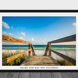 Beach Photography Wall Art Print Picture of Sandy Boardwalk Leading to Summer Fun Along Gulf Coast Near Destin Florida Coastal Decor image 3