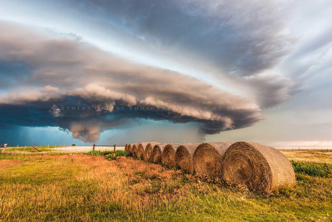 Storm Photography Print: Oklahoma Supercell Thunderstorm Weather Sky ...