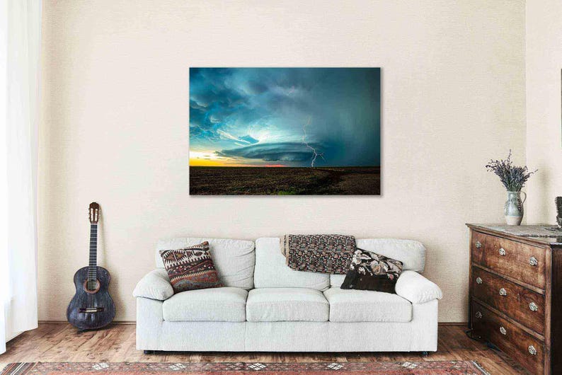 Storm Photography Print: Kansas Supercell Thunderstorm Lightning ...