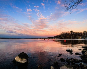 Grand Lake Photography Print | Sunset Picture | Oklahoma Wall Art | Peaceful Photo| Vacation Decor | Not Framed