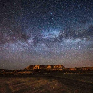 Night Sky Arizona • Print | Canvas | Metal | Framed • Milky Way, Mesa, Celestial, Desert, Stars, Photography, Picture, Wall Art, Decor