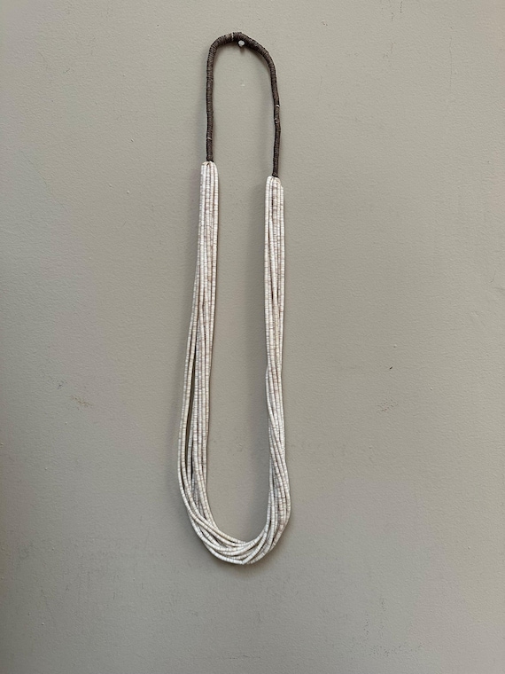 Native American Traditional Longer Vintage Santo Domingo Heishi Necklace Native American Traditional Longer Vintage Santo Domingo Heishi Necklace