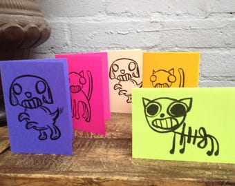 Wacky Hand Made Cat & Dog Cards