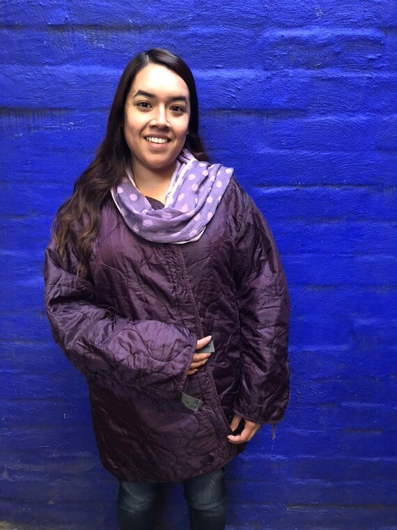 Vintage Army Liner Eggplant Jacket