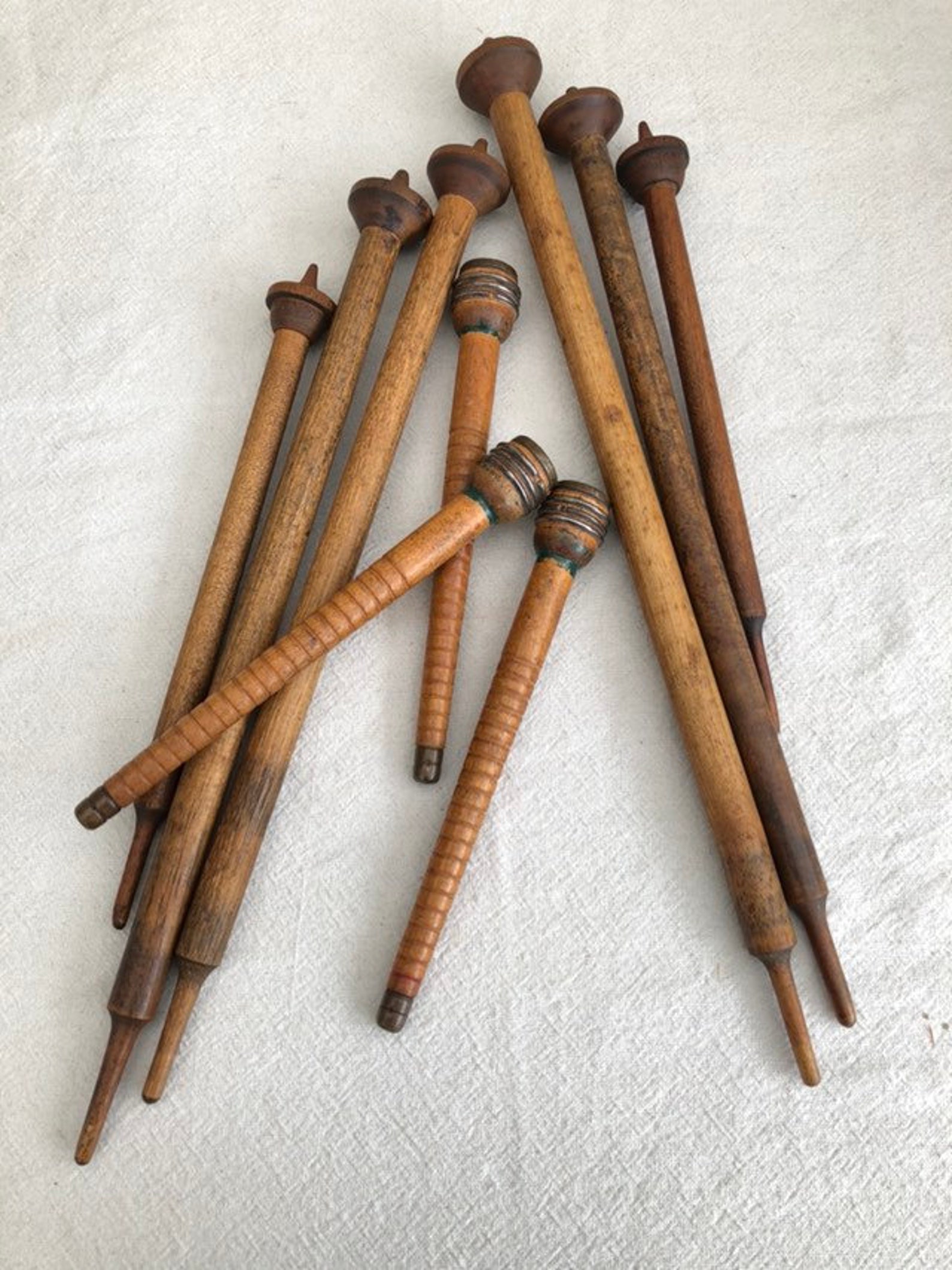 Husillos de madera hechos a mano para tejer | Etsy