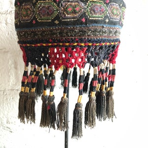 Vintage Antique Handmade Hand Embroidered Ethnic Tribal Hat image 6