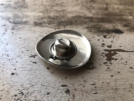 Vintage Mexican Sterlibg Silver Sombrero Cowboy Ha