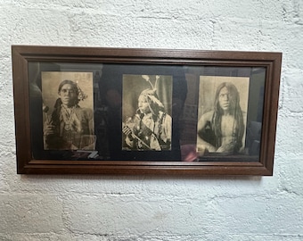 Vintage Black and White Studio Photos of American Indians 1800s