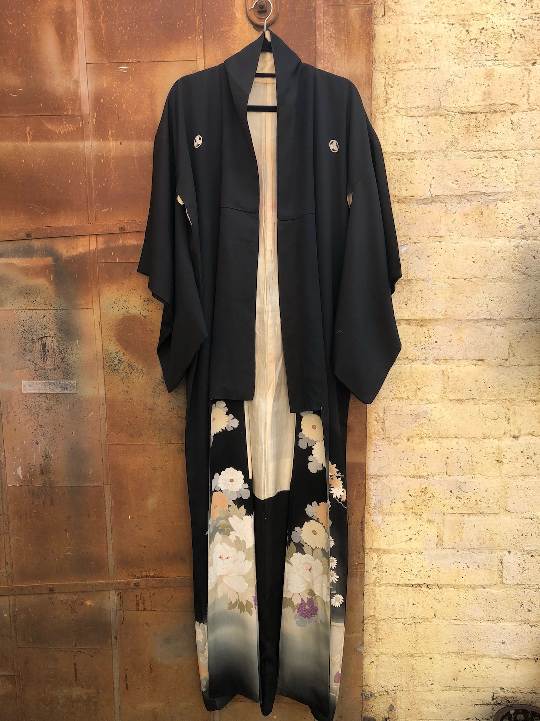 Black Silk Kimono with Kurti main image 0