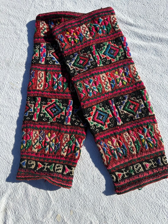 Vintage Handwoven Peruvian Arm Warmers