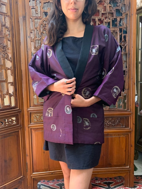 Vintage Silk Dark Purple Jacket