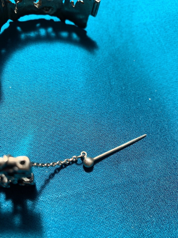 Guy Vidal Modernist Textured Hinged Bracelet - image 3