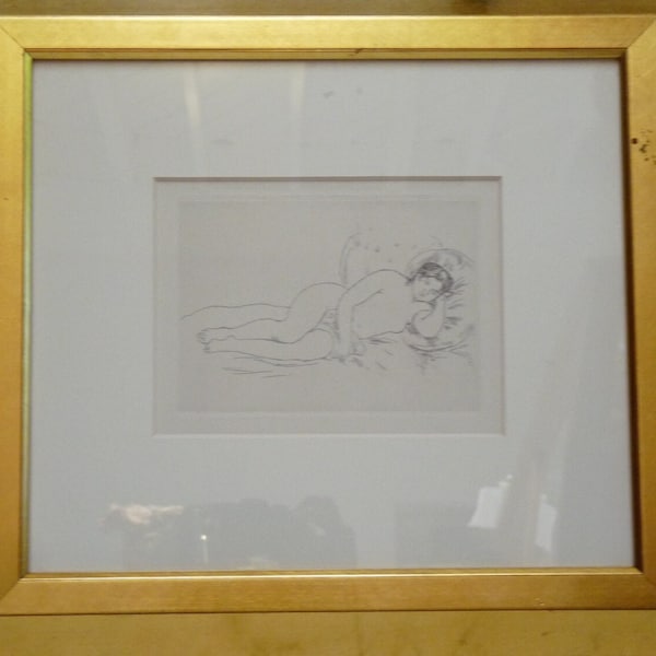 Auguste Renoir-Femme Nue Couchee-print