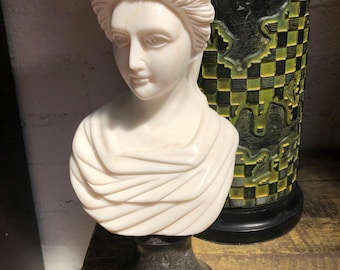 Vintage Marble Female Young Woman Bust